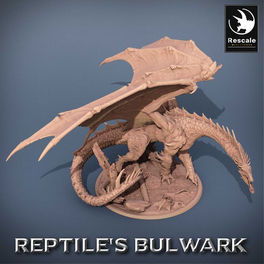 Legendary Green Dragon - Roaring (100mm Base)