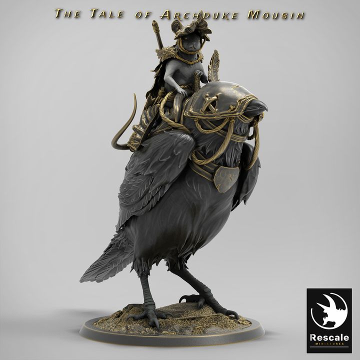Magpie Bird Steed Miniature | Large | Rescale Miniatures | D&D DnD Pathfinder