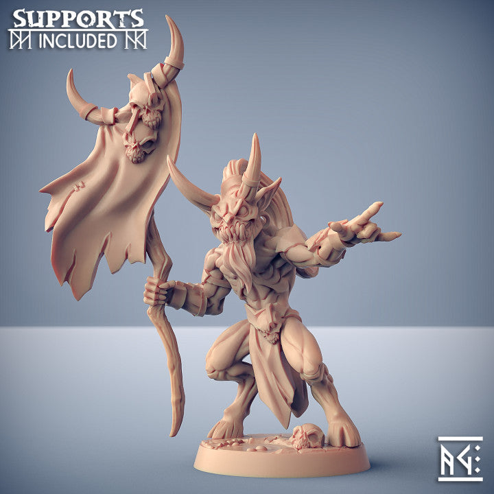 Imp Demon Banner Bearer | Medium | Artisan Guild | D&D DnD Pathfinder Miniature