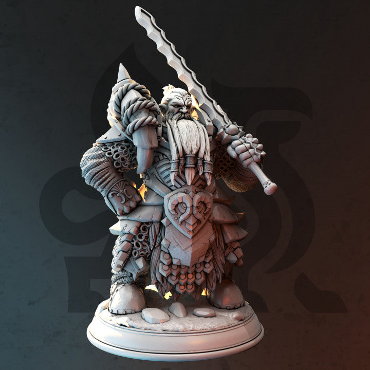 Dwarf Paladin Warrior Hunter | Medium | DM Stash | D&D DnD Pathfinder Miniature