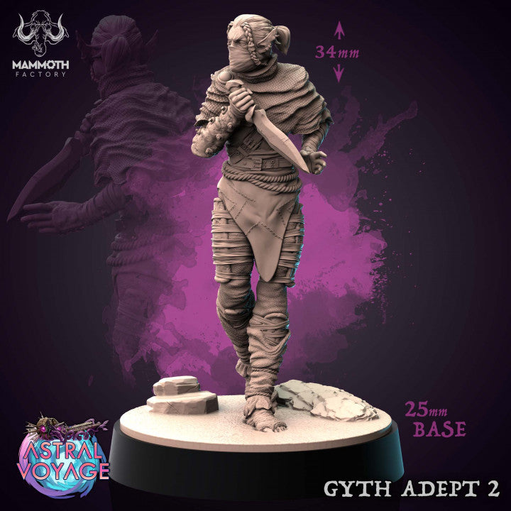 Gith Warrior Adept Guard Miniature | Medium | Mammoth Factory | D&D DnD Pathfinder Miniature