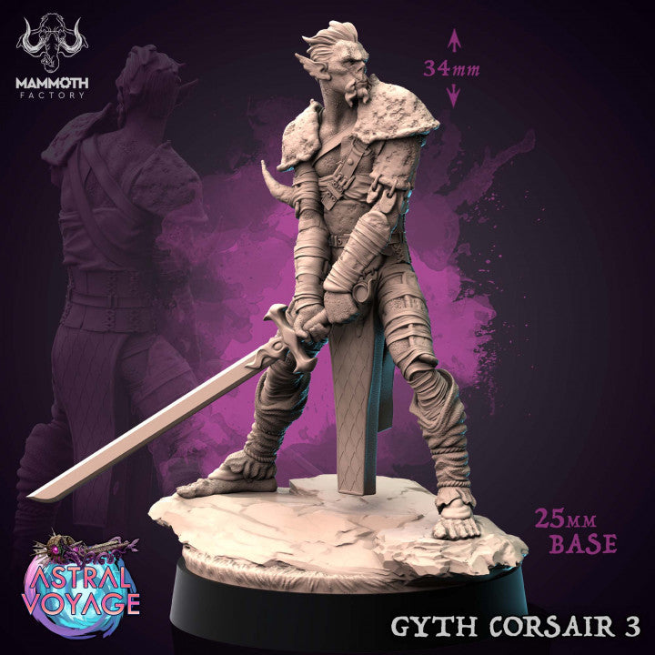 Githyanki Corsair Warrior Fighter | Medium | Mammoth Factory | D&D DnD Pathfinder Miniature