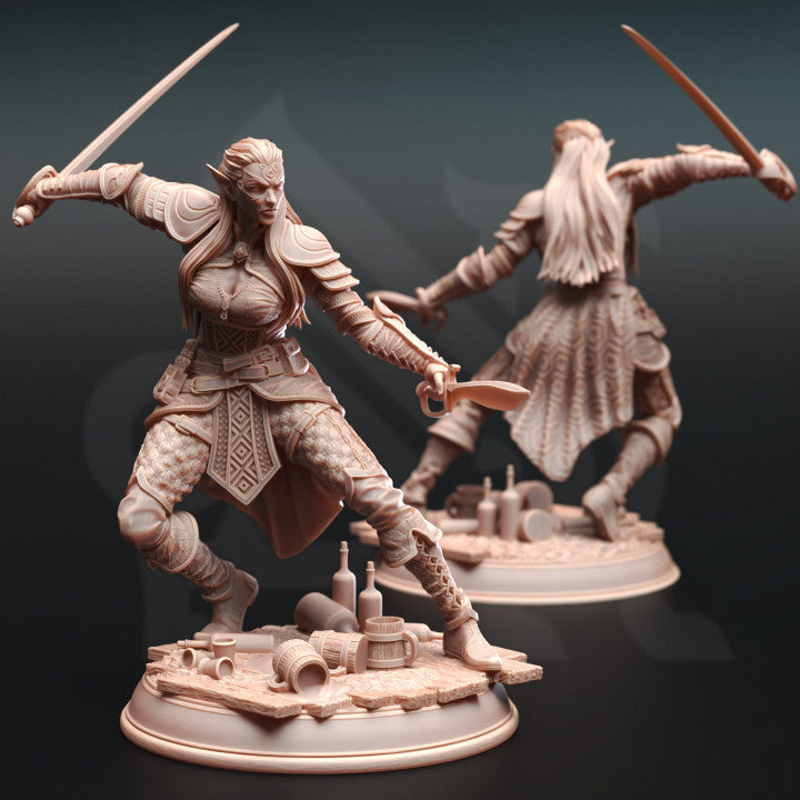 Water Genasi Rogue - Striking (25mm Base)