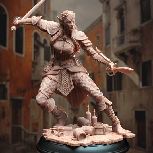 Water Genasi Rogue - Striking (25mm Base)