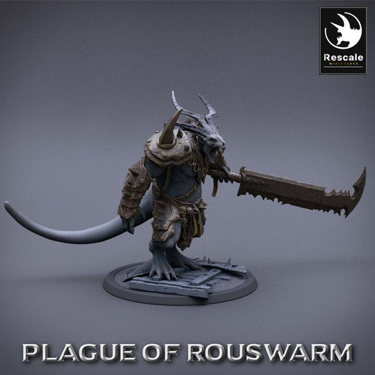 Ratfolk Heavy Warrior Sword Guard | Large | Rescale Miniatures | D&D DnD Pathfinder Miniature