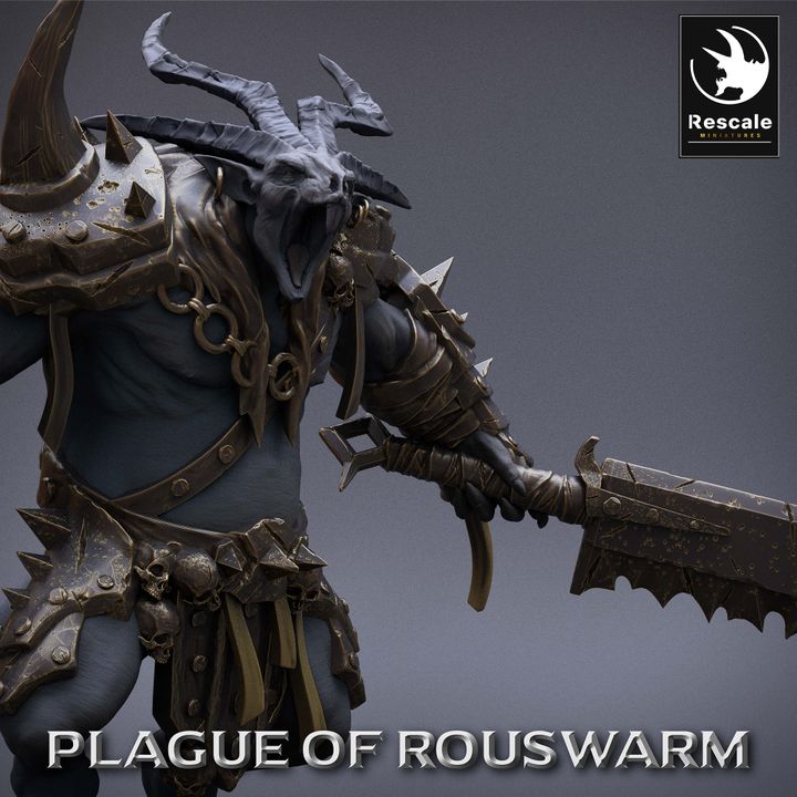 Ratfolk Heavy Warrior Sword Guard | Large | Rescale Miniatures | D&D DnD Pathfinder Miniature