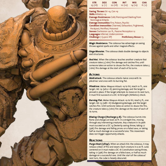 Hellforge Colossus - Ready (75mm Base)