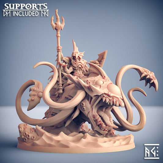 King Osteras on Tide-Tyrant - Commanding (75mm Base)
