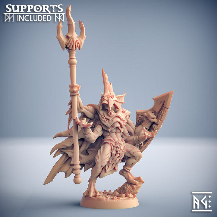 Jurakin Aquatic Hero Trident Medium | Artisan Guild | D&D DnD Pathfinder Miniature