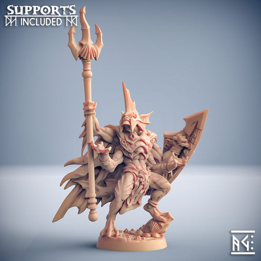 Jurakin Aquatic Hero Trident Medium | Artisan Guild | D&D DnD Pathfinder Miniature