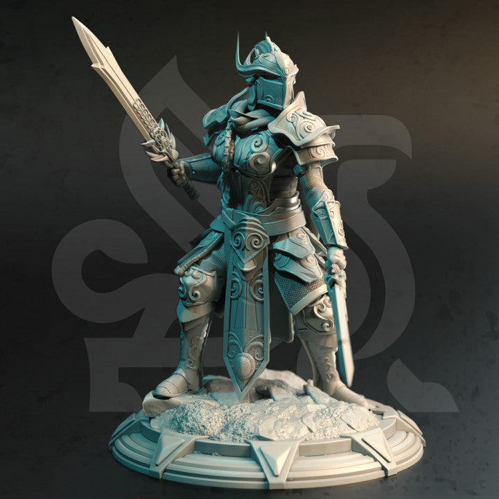 High Elf Warrior Dual Sword Fighter | Medium | DM Stash | D&D DnD Pathfinder Miniature