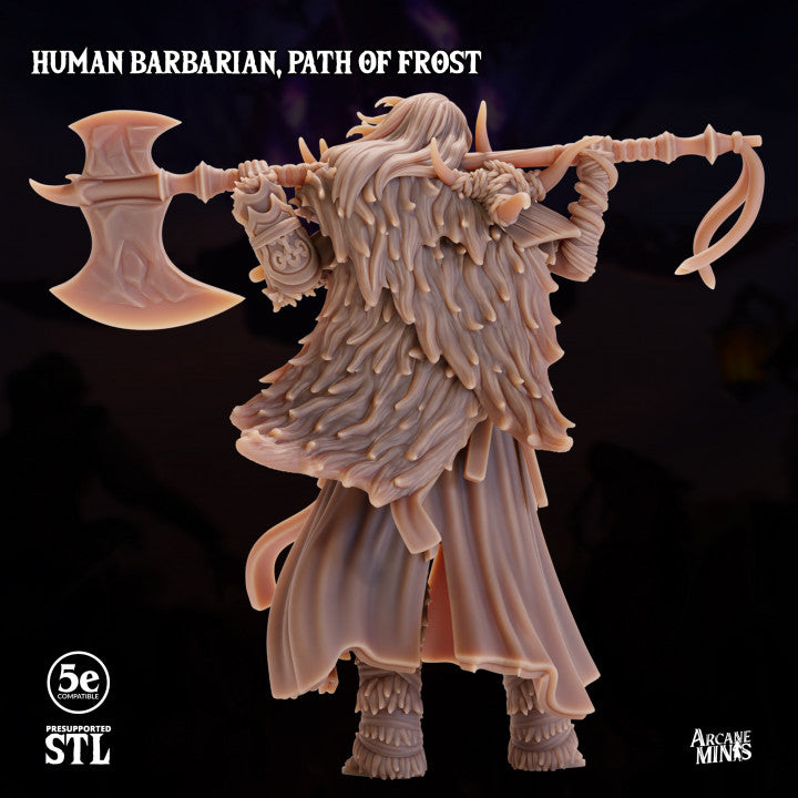 Human Barbarian Frost Path Warrior | Medium | Sordane Publishing | D&D DnD Pathfinder Miniature