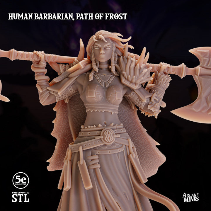 Human Barbarian Frost Path Warrior | Medium | Sordane Publishing | D&D DnD Pathfinder Miniature
