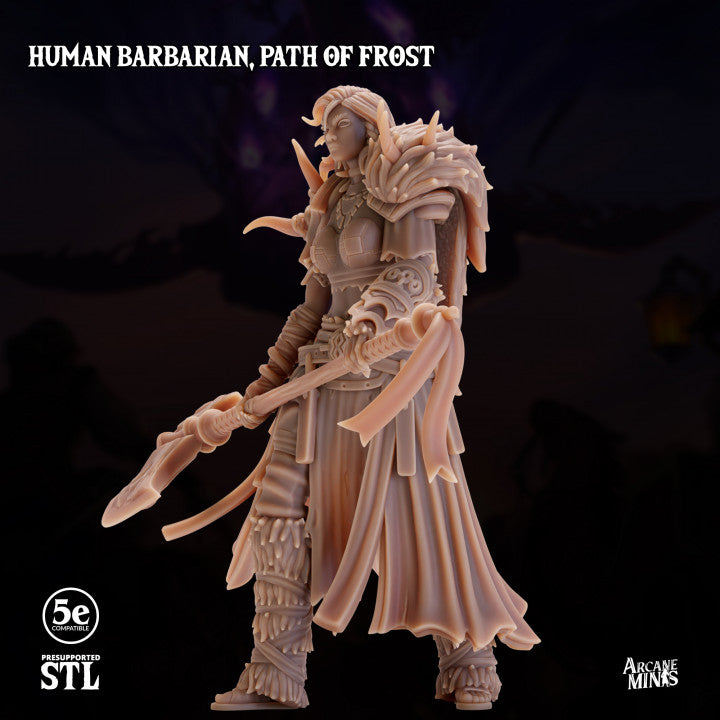 Human Barbarian Frost Path Warrior | Medium | Sordane Publishing | D&D DnD Pathfinder Miniature