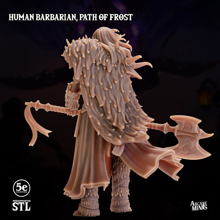 Human Barbarian Frost Path Warrior | Medium | Sordane Publishing | D&D DnD Pathfinder Miniature