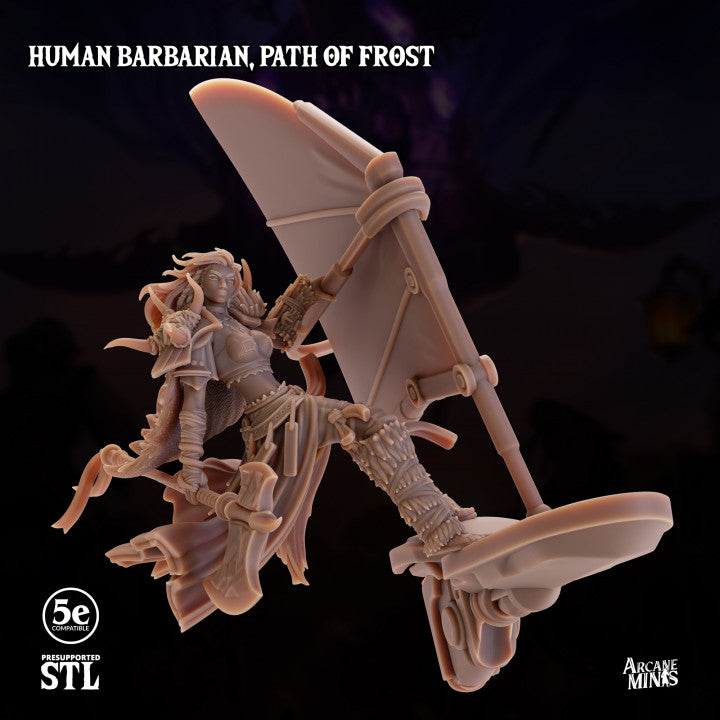 Human Barbarian Frost Path Warrior | Medium | Sordane Publishing | D&D DnD Pathfinder Miniature