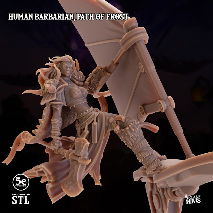 Human Barbarian Frost Path Warrior | Medium | Sordane Publishing | D&D DnD Pathfinder Miniature