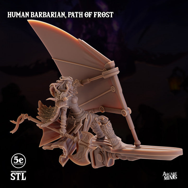 Human Barbarian Frost Path Warrior | Medium | Sordane Publishing | D&D DnD Pathfinder Miniature