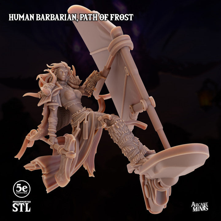 Human Barbarian Frost Path Warrior | Medium | Sordane Publishing | D&D DnD Pathfinder Miniature