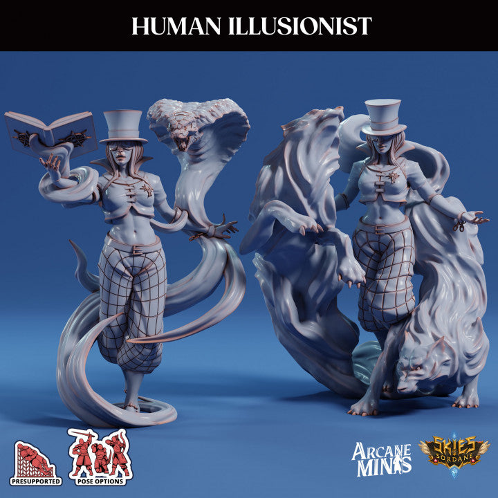 Human Illusionist Spellcaster Magic | Medium | Sordane Publishing | D&D DnD Pathfinder Miniature