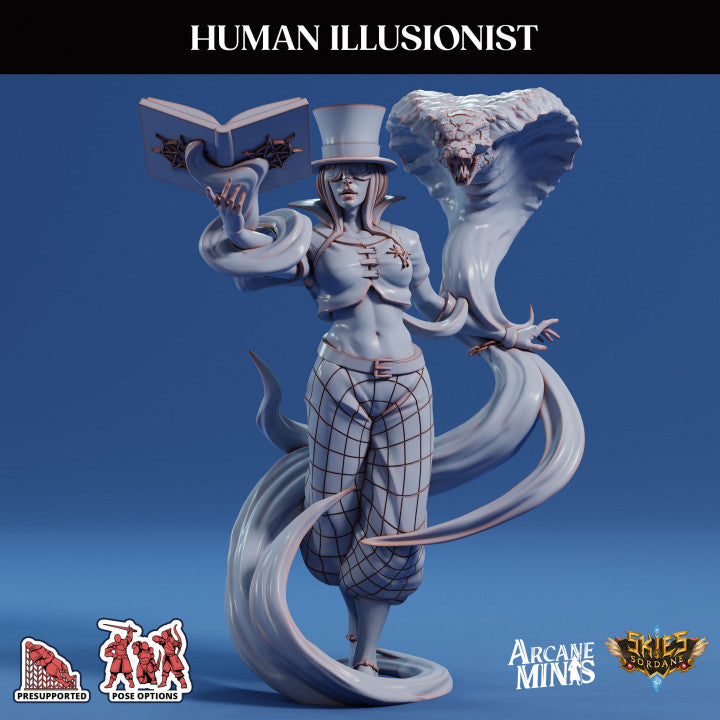 Human Illusionist Spellcaster Magic | Medium | Sordane Publishing | D&D DnD Pathfinder Miniature
