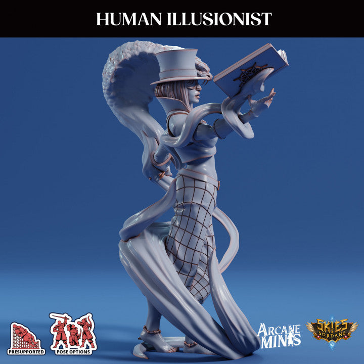 Human Illusionist Spellcaster Magic | Medium | Sordane Publishing | D&D DnD Pathfinder Miniature