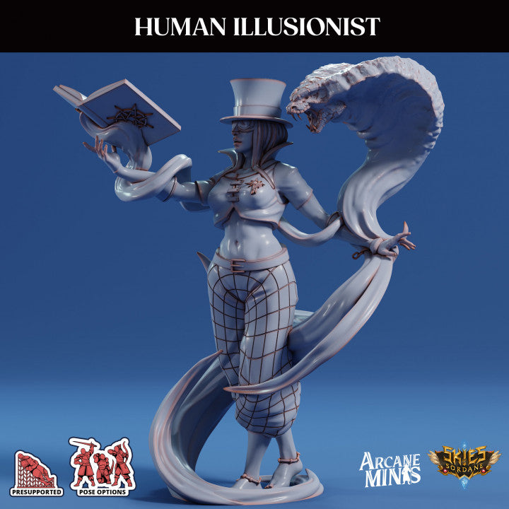 Human Illusionist Spellcaster Magic | Medium | Sordane Publishing | D&D DnD Pathfinder Miniature