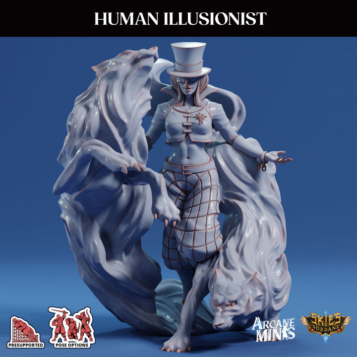 Human Illusionist Spellcaster Magic | Medium | Sordane Publishing | D&D DnD Pathfinder Miniature