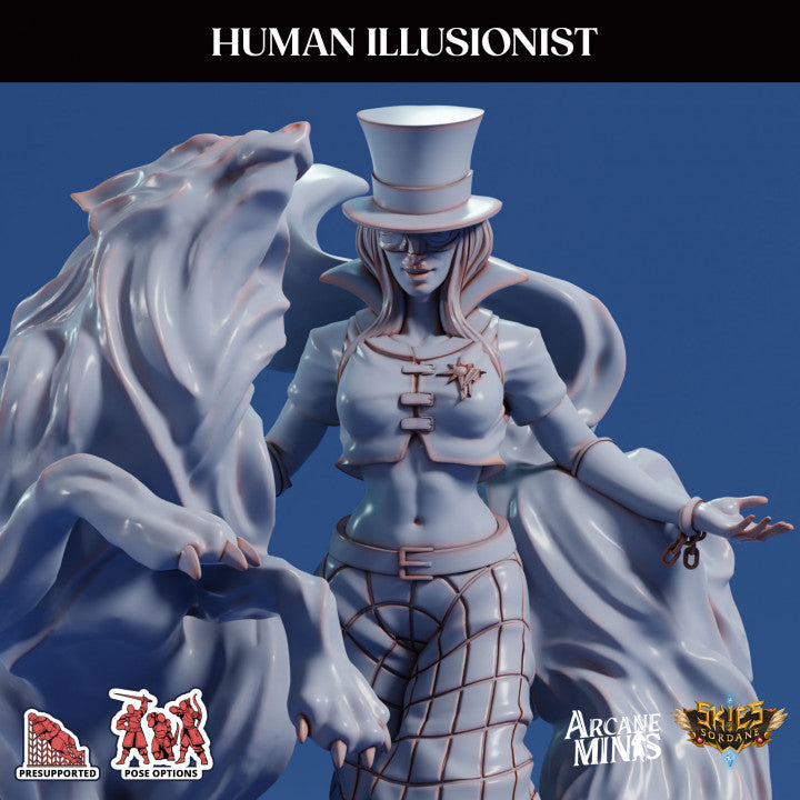 Human Illusionist Spellcaster Magic | Medium | Sordane Publishing | D&D DnD Pathfinder Miniature
