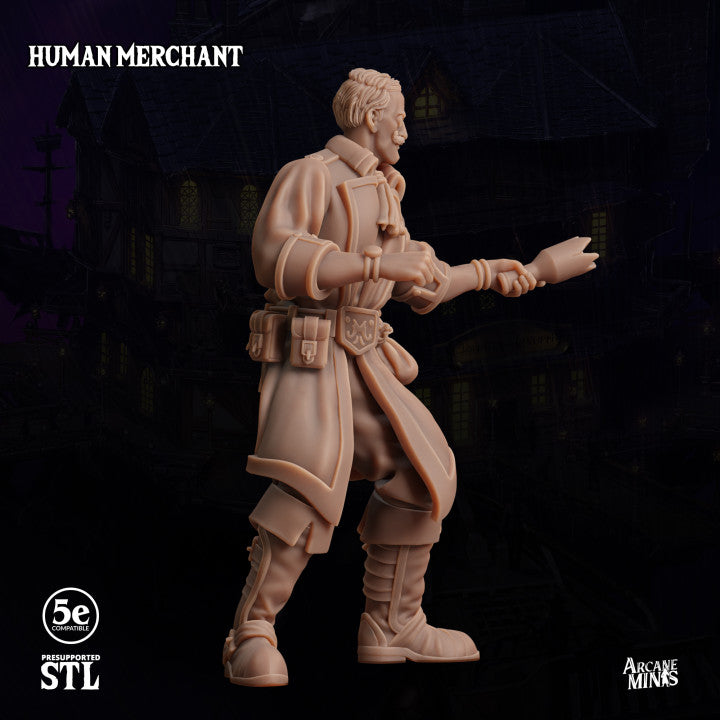 Human Negotiator Merchant Miniature | Medium | Sordane Publishing | D&D DnD Pathfinder Miniature