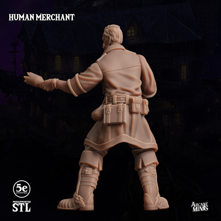 Human Negotiator Merchant Miniature | Medium | Sordane Publishing | D&D DnD Pathfinder Miniature