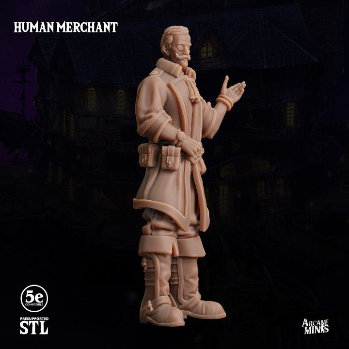 Human Negotiator Merchant Miniature | Medium | Sordane Publishing | D&D DnD Pathfinder Miniature