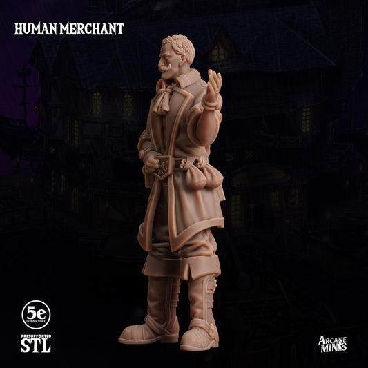 Human Negotiator Merchant Miniature | Medium | Sordane Publishing | D&D DnD Pathfinder Miniature