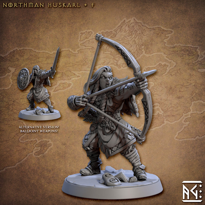 Northmen Huskarl Fighter Archer | Medium | Artisan Guild | D&D DnD Pathfinder Miniature