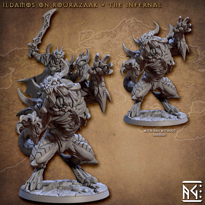 Demon Hero Infernal Hound | Large | Artisan Guild | D&D DnD Pathfinder Miniature