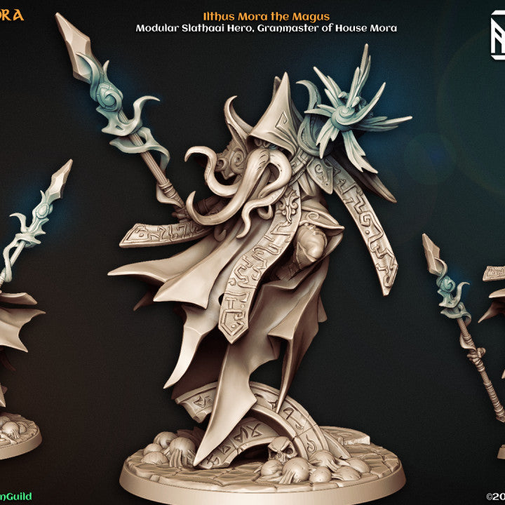 Slathaai Wizard Arcanist Aberration | Medium | Artisan Guild | D&D DnD Pathfinder Miniature