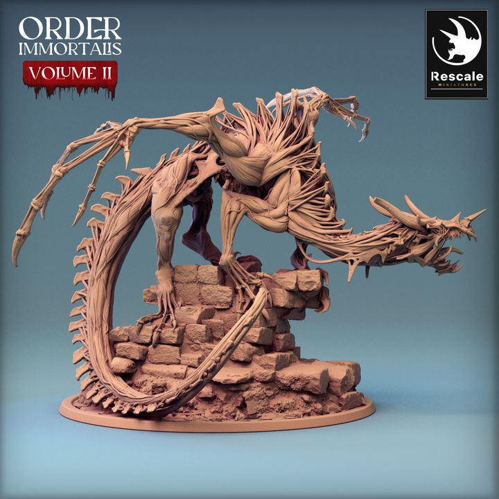 Immortalis Dragon Guard - Poised (100mm Base)
