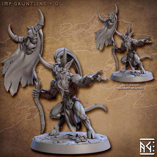 Imp Demon Banner Bearer | Medium | Artisan Guild | D&D DnD Pathfinder Miniature