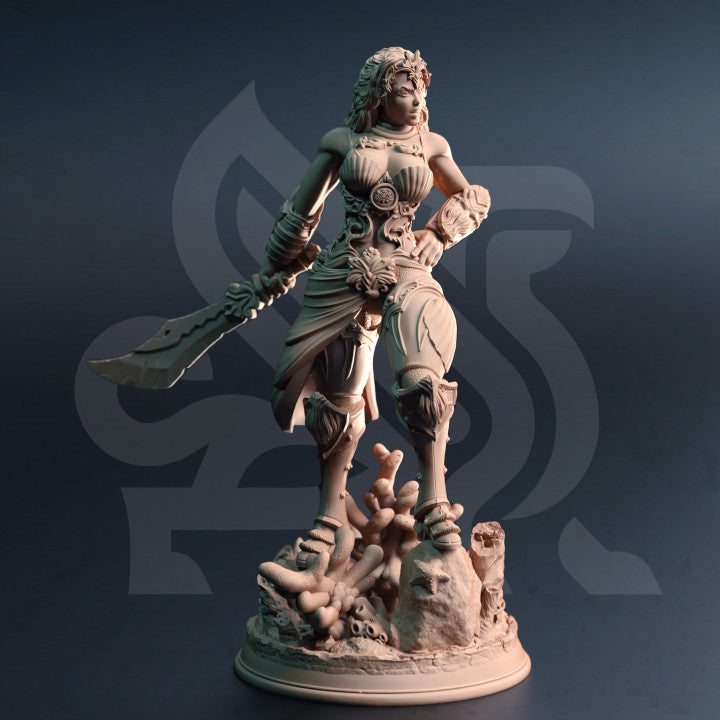 Triton Fighter Maritime Warrior | Medium | DM Stash | D&D DnD Pathfinder Miniature