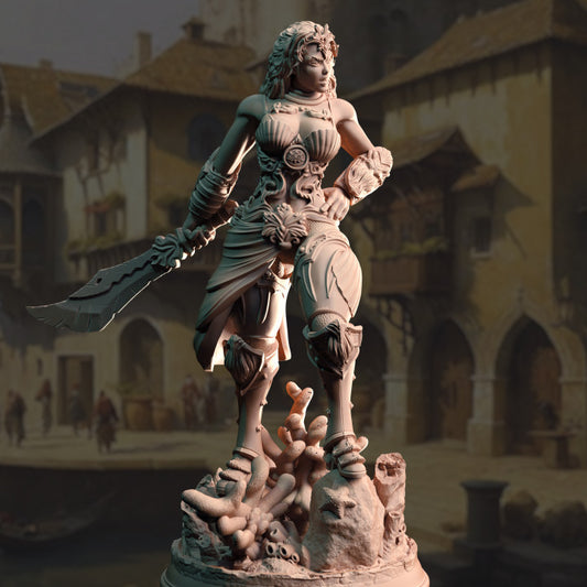 Triton Fighter Maritime Warrior | Medium | DM Stash | D&D DnD Pathfinder Miniature