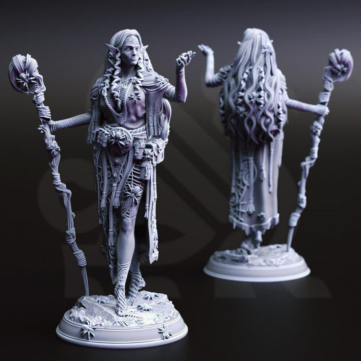 Drow Arachnomancer Sorcerer Miniature | Medium | DM Stash | D&D DnD Pathfinder Miniature