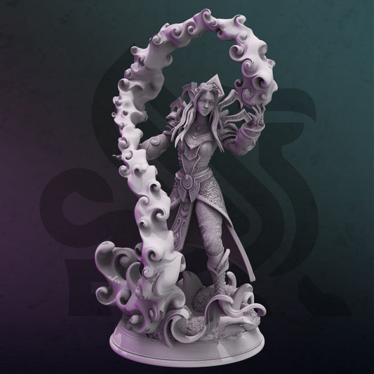 High Elf Sorceress - Casting (25mm Base)