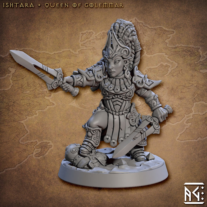 Gnome Warrior Cleric Queen | Medium | Artisan Guild | D&D DnD Pathfinder Miniature