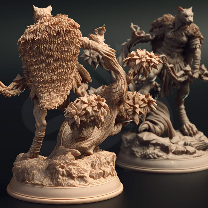 Tabaxi Ranger Forest Guardian | Medium | DM Stash | D&D DnD Pathfinder Miniature