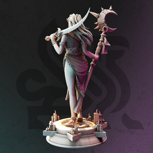 Drow Moon Priestess Magic Staff | Medium | DM Stash | D&D DnD Pathfinder Miniature