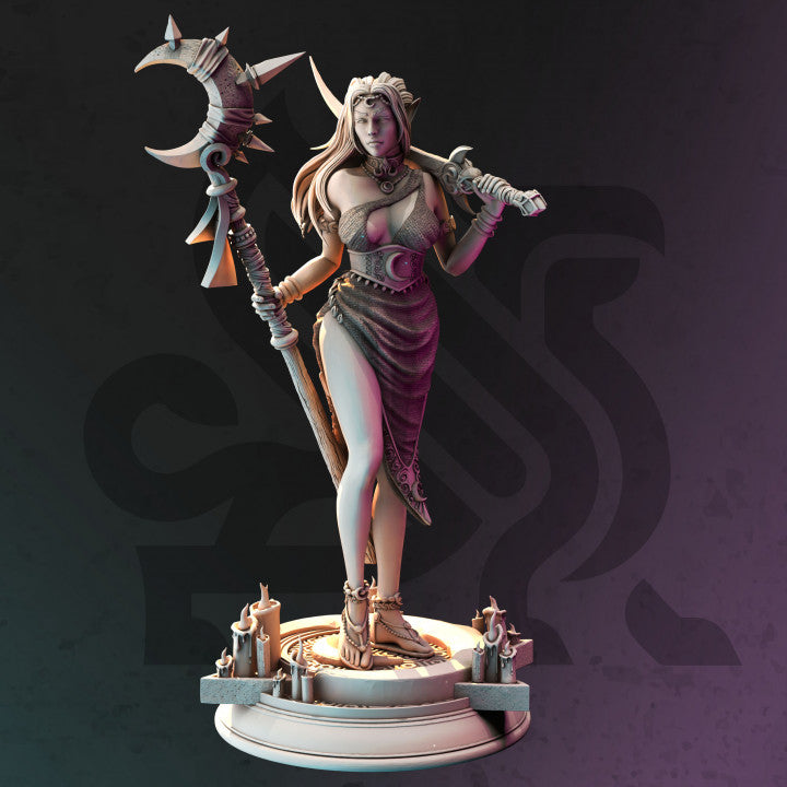 Drow Moon Priestess Magic Staff | Medium | DM Stash | D&D DnD Pathfinder Miniature