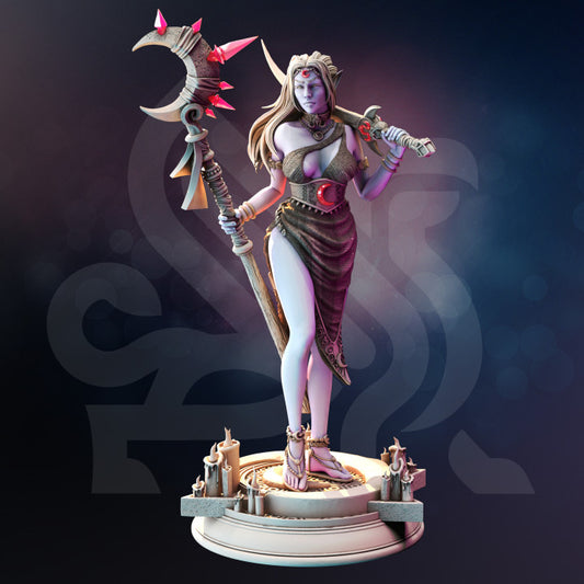 Drow Moon Priestess Magic Staff | Medium | DM Stash | D&D DnD Pathfinder Miniature