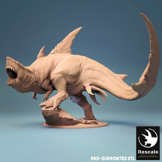 Gargantuan Sea Monster Dinosaur Predator | Gargantuan | Rescale Miniatures | D&D DnD Pathfinder Miniature