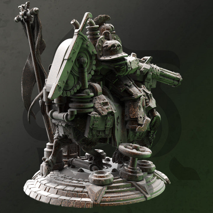 Mounted War Chief Steampunk Commander | Large | DM Stash | D&D DnD Pathfinder Miniature