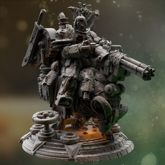 Mounted War Chief Steampunk Commander | Large | DM Stash | D&D DnD Pathfinder Miniature
